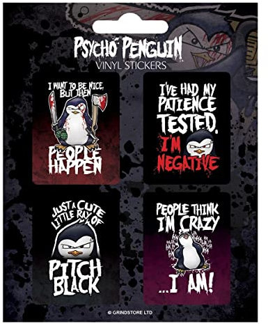 Psycho Penguin Vinyl Sticker Set Sticker Pack