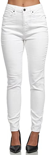 Tazzio Jeans Damen High Waist Denim Slim Skinny Fit Jeanshose Stretch Hose F101
