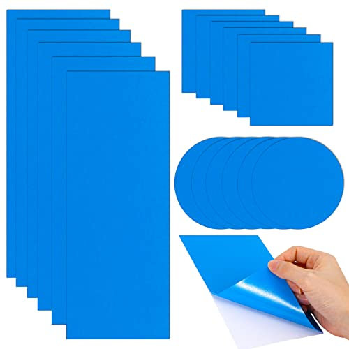 Selbstklebende Reparaturflicken Pool für Schwimmbecken, 18Stück PVC Pool Reparaturset, PVC-Reparaturset Pool, Reparatur-Pool-Flicken für Wasserbett Schwimmbäder Aufblasbares Boot (Rechteck,Runden)