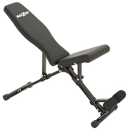 Fitnessbank Hantelbank klappbar Multifunktion Training Bauchtrainer Schrägbank mit 9-fach verstellbarer Rückenlehne, 4-fach verstellbarer Sitz, Belastung 300kg, Sit Up