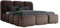 GRAINGOLD Bubble Bett 200x200, Polsterbett mit Bettkasten, Polsterbett mit Stauraum, Samt, mit Lattenrost, mit Kopfteil, ohne Matratze (Braun, 200x200)