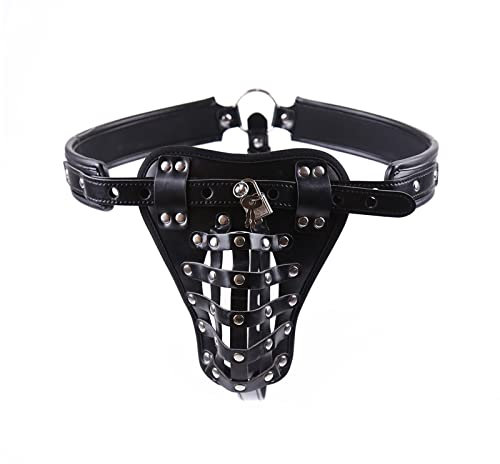 PIIKNUO Peniskäfig Keuschheitsgürtel Keuschheitskäfig Bondage Fetisch Keuschheit Sexspielzeug für Männer Bondage SM Fetisch Fesselspiele Sklaven Erotische Kostüme mit Schlüssel und Schloss