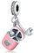 LNQOBU 925 Sterling Silber Charms für Armbänder und Halsketten Schmetterling Charms Musik Charms Perlen Schmuck Geschenk für Frauen Mädchen