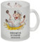 Natürlich weiß ich dass ich doof bin. Ich bin ja nicht blöd. Glas Tasse mit Schaf Motiv