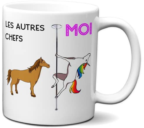 L'Esprit Des Anges Tasse-Mug Meilleur Chef Licorne - Idée Cadeau Humour Original Anniversaire