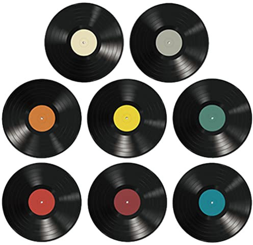 Gadpiparty 8 stücke Vinyl Discs Für Wanddekoration Vinyl Discs Für Handwerk Werbung Brett Dekorationen Retro Gefälschte Wandaufkleber Für Musik
