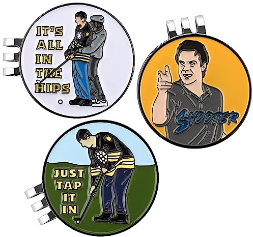 LUTER 3pcs Golf Ball Marker with Magnetic Hat Clip, Golf Ball Marker Clip Magnetic Ball Marker Funny Golf Ball Marker Tool for Men Women Golfers Sports Golf Accessories (B)