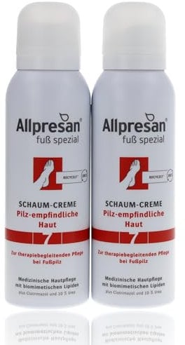 Allpresan Fuß spezial Nr. 7 Pilz-empfindliche Haut zur täglichen - oder therapiebegleitenden - Pflege bei zu Fußpilz neigender Haut, 125 ml (2)