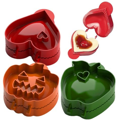 ZOOMPIL Pocket Pie Molds, 3pcs Fall Hand Pie Moulds, Presser Pocket Pie Molds, zum Backen von Teig, Presser, Taschen, Kuchenformen, passend für alle Arten von Festivals, Partys
