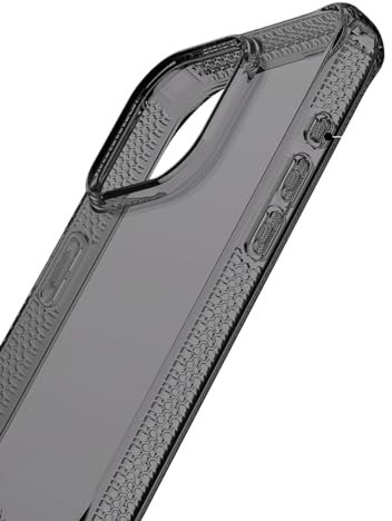 Itskins Spectrum R // Clear - Ultra Hybrid Designed for iPhone 15 Pro Case, Anti-Yellowing and Protective Military Shockproof Cover, Slim Clear Phone Case - Smoke