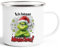 Moonworks® Emaille-Tasse Grinch Geschenk für Weihnachtsmuffel Ich hasse Menschen Emaillebecher Weihnachtstasse lustig Ich hasse Menschen emaille-weiß-silber standard