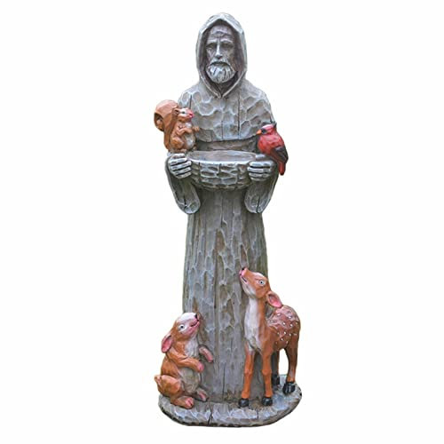Futterhaus für Vögel Vogelfutterspender Vogelfutterhaus, Resin Statue Gartendekorationen im Freien Dekoartikel Balkon Futterspender Wildvögel Kegelblume Vogel Futterhaus Wetterfest