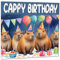Capybara Geburtstagskarte – Cappy Birthday – Lustige Capybara-Partykarte 145 x 145 mm