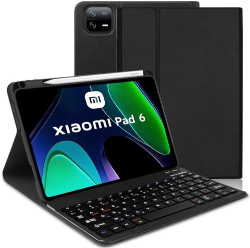 AGARELE Clavier Coque pour Xiaomi Pad 6/6Pro 11 Pouces 2023, Étui Clavier pour Tablette Xiaomi Pad 6, Protection Coque pour Xiaomi Pad 6/6 Pro