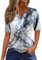 Damen-Oberteile, Ausschnitt, Knöpfe, sexy Hemden, kurze Ärmel, elegante Blusen, Sweatshirts mit geometrischem Druck, Kleidung Bluse Ohne Ärmel Damen