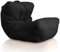 Aiire Relaxo Sitzsack XXL für Kuschelecke - Bean Bag Design aus Kunstleder mit Füllung - Riesen Sitzsäcke Erwachsene, Sitz Sack Flauschig - Bodenkissen Grob, Bodenstuhl, Bodensessel Schwarz