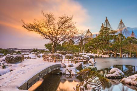 adrium Acryl-Bild 80 x 50 cm: Kanazawa, Japan Winter im Kenrokuen-Garten im Morgengrauen. (116226640)