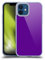 Head Case Designs Violett Blockfarben Gelhülle [Militärischer Schutzgrad] Kompatibel Mit Apple iPhone 12 / iPhone 12 Pro Und Kompatibel Mit MagSafe