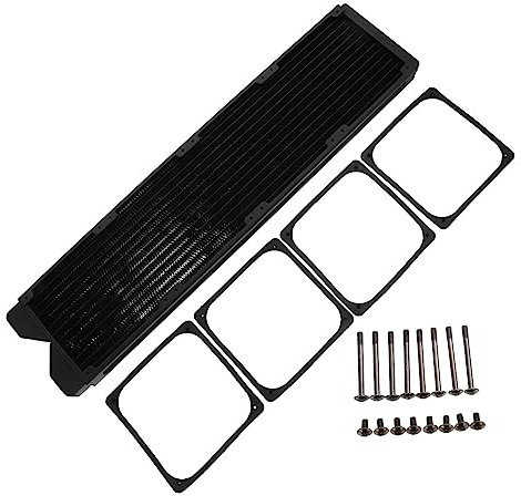 jojofuny Radiateur Watercooling 480mm pour Ordinateur Dissipateur Thermique en Cuivre, Haute Performance et Faible Bruit, pour Équipements Nécessitant une Dissipation Élevée