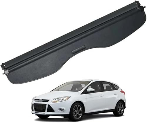 DRYFAL Auto Laderaumabdeckung für Ford Focus MK2 2005-2016 Auto Einziehbarer Laderaumabdeckung Kofferraum Schutz Der PrivatsphäRe Cargo Cover