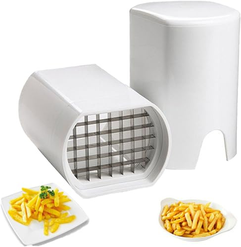 Potato Chipper Chip Cutter, 2 in 1 Cutter for Potato and Vegetables, Compact Design for Home Kitchen Use, Easy to Clean and Store