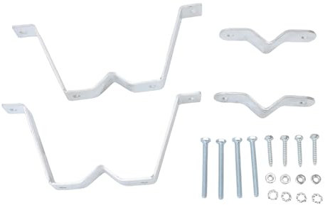 SIXRUN Adjustable Wall Mount Clamp Set, for Flagpoles Chimneys with Steel Construction for Poles Up to 1.5 Inch Diameter 2 Pack