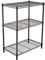 Bonnlo 3-Tier NSF Certified Metal Shelving Unit - Adjustable Storage Shelf for Kitchen, Bathroom & Home, 60x35x85cm, Black