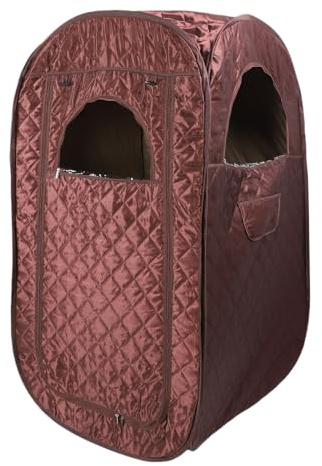 Fafeicy Ganzkörperdampf -Sauna -Zelt mit Klappstuhl und Fernbedienung für Tragbare Sauna Erlebnisse, für den Gebrauch von Fitnessstudio, Edelstahlmaterial (EU -Stecker 220 V)