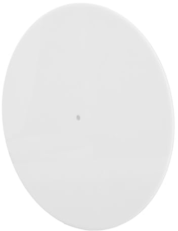 Wakects 12 Inch Acrylic Turntable Mat Record Platter Slipmat for LP Record Players 3mm Thick Anti Static Transparent Platter Reduces Noise with Shiny Effect (White)