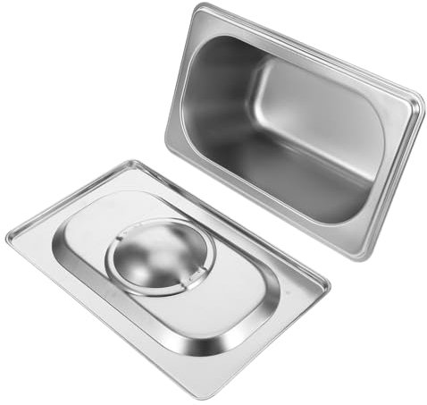 Didiseaon Conteneur à Glace Fait Maison Acier Inoxydable Boîte de Stockage pour Glaces Yaourt et Desserts Froids avec Couvercle Récipient Alimentaire Réutilisable Inox pour Fruits et Snacks