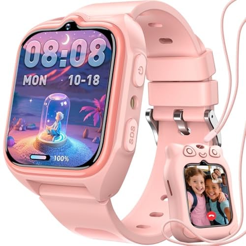 Blackview Smartwatch per Bambini, 1.75 Inch TFT Smartwatch Chiamate GPS 4G, Chat Vocale, Videochiamata, SOS, Gioco, Fotocamera, Calcolatrice, Contapassi, Sveglia, Batteria da 800 mAh