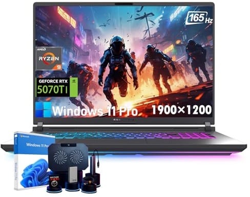 ASUS ROG Strix G16 Gaming Laptop - NVIDIA GeForce RTX 5070 Ti, AMD Ryzen 9 8940HX (hasta 5.3 GHz), pantalla WUXGA de 16 pulgadas 165Hz, WiFi 6E, RGB retroiluminada KB, Win11 Pro, 32 GB DDR5 RAM, 1 TB