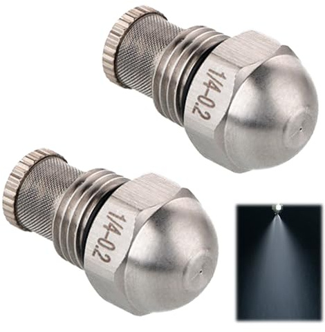 XCSJ 2 ugelli da 1/4BSP in acciaio inox, nebulizzatore fine per il raffreddamento, la pulizia, il rivestimento, l'irrigazione del giardino, l'ugello per nebbia fine con funzione filtro (diametro del