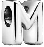 Feitery Les Lettres Charms Compatible Pandora les Bracelets et Colliers Le Nom Charm et Perles pour Femme Anniversaire Cadeau D’anniversaire