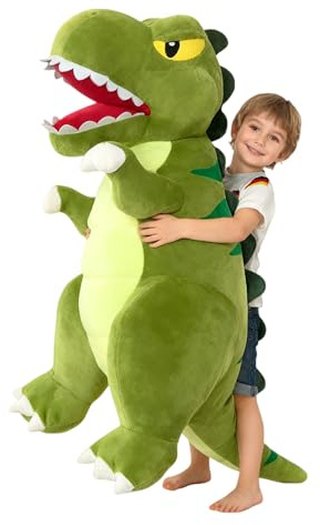 Xiyocadt XXL Dinosaurier Plüschtier – Großes Kuscheltier Dino, Weiches Stofftier zum Umarmen, Riesiges Plüschtier für Kinder, Geschenk für Jungen und Mädchen (60CM,Grün)