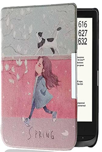 Étui de protection en cuir pour liseuse PocketBook Touch HD 3, Touch Lux 4, Basic Lux 2
