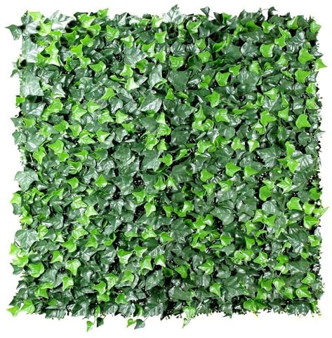 naturing monde - Jardín Vertical Artificial | Hiedra | Panel Vegetal Artificial 100 x 100 cm, Verde, HDPE, Garantía UV | Ideal para Paredes, Recepciones y Terrazas