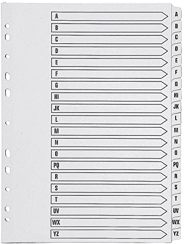 Q-Connect A4 A-Z 20 Part Polypropylene Index Multi Punched - White