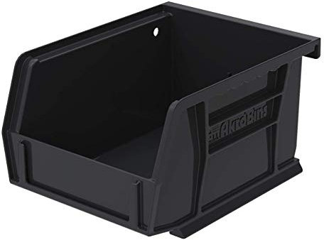 Akro-Mils 30210 AkroBins Plastic Hanging Stackable Storage Organizer Bin, 5-Inch x 4-Inch x 3-Inch, Black, 24-Pack