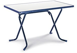 BEST 26521120 Scherenklapptisch Primo eckig 110 x 70 cm, blau