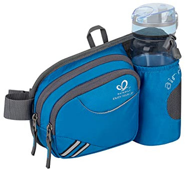 Waterfly Sac Banane Homme et Femme Sacoche Banane de Sport Ceinture de Course avec Porte Bouteille