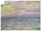 ARTLAND Wanddeko Poster & Kunstdrucke Wandposter 80x60 cm Landschaften Sonnenuntergang über dem Meer bei Pourville 1882 Impressionismus Claude Monet T6PM
