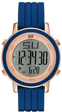 Skechers Women's Westport Digital Chronograph Watch, Color: Rose Gold, Navy (Model: SR6010)