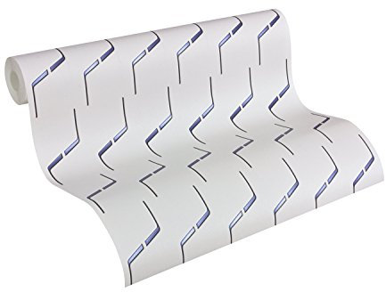 Architects Paper Tapete AP 2000 Design by F.A. Porsche Serie Kiley 10,05 m x 0,53 m blau grau metallic 960682