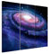Paul Sinus Art 3 teiliges Leinwand-Bild 3x90x40cm (Gesamt 130x90cm) Illustration – Spiralförmige Galaxie auf Leinwand exklusives Wandbild moderne Fotografie für ihre Wand in vielen Größen