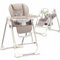 BEBE2LUXE Splity 3 en 1 – Trona evolutiva y tumbona con hamaca eléctrica (0‑36 meses), arnés de 5 puntos, 8 velocidades, melodías/Bluetooth, plegable, bandeja para comida – beige