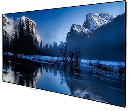 DELUXX Cinema Rahmenleinwand SlimFrame Velvet 298 x 168cm, 135 - DARKVISION