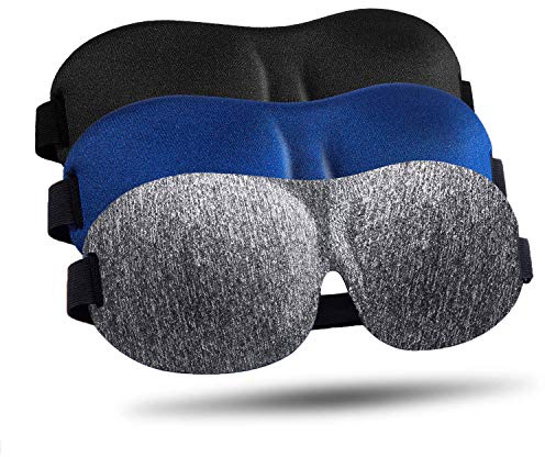 LKY DIGITAL Sleep Mask for Side Sleeper 3 Pack, Blackout 3D Eye Mask