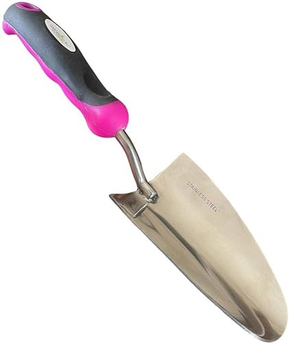Garden Guru Truelle de jardin super résistante en acier inoxydable – Résistante à la rouille – Poignée ergonomique – Outil parfait pour le jardinage, le désherbage, la transplantation et le creusement