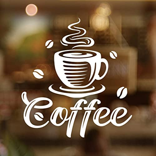 Letrero de vinilo para ventana de taza de café para llevar, gráficos, cafeterías, salones, bares, restaurantes, cocinas, azulejos de pared, letrero de transferencia, letras, espresso, bar, decoración